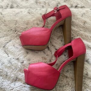 Brina Cherry Peep Toe Heel Sandal